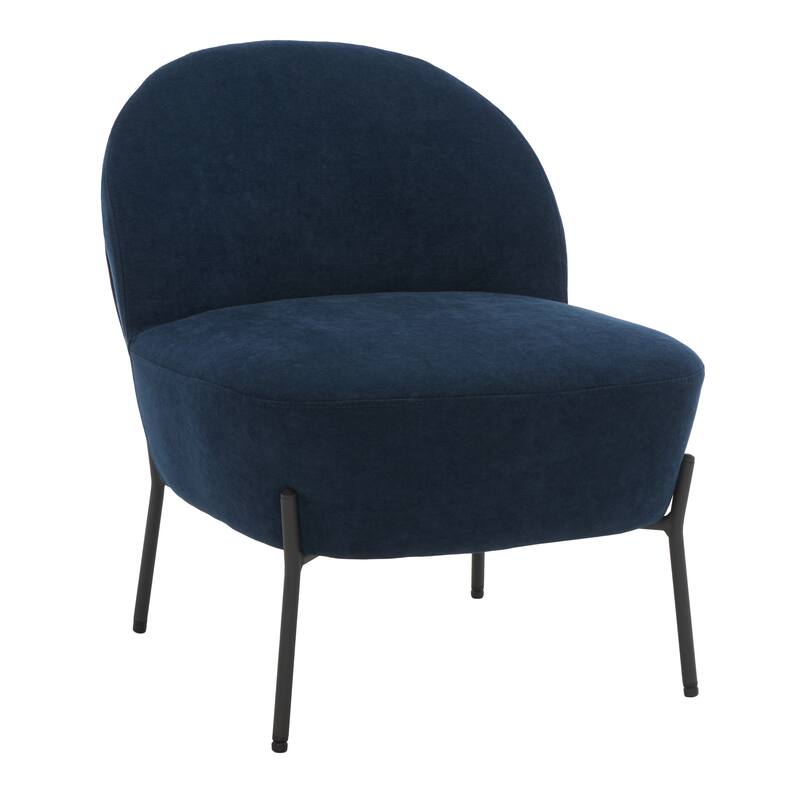 SAFAVIEH Geena Petite Velvet Slipper Chair - 21 In. W x 26 In. D x 26 In. H - 21Wx26Dx26H