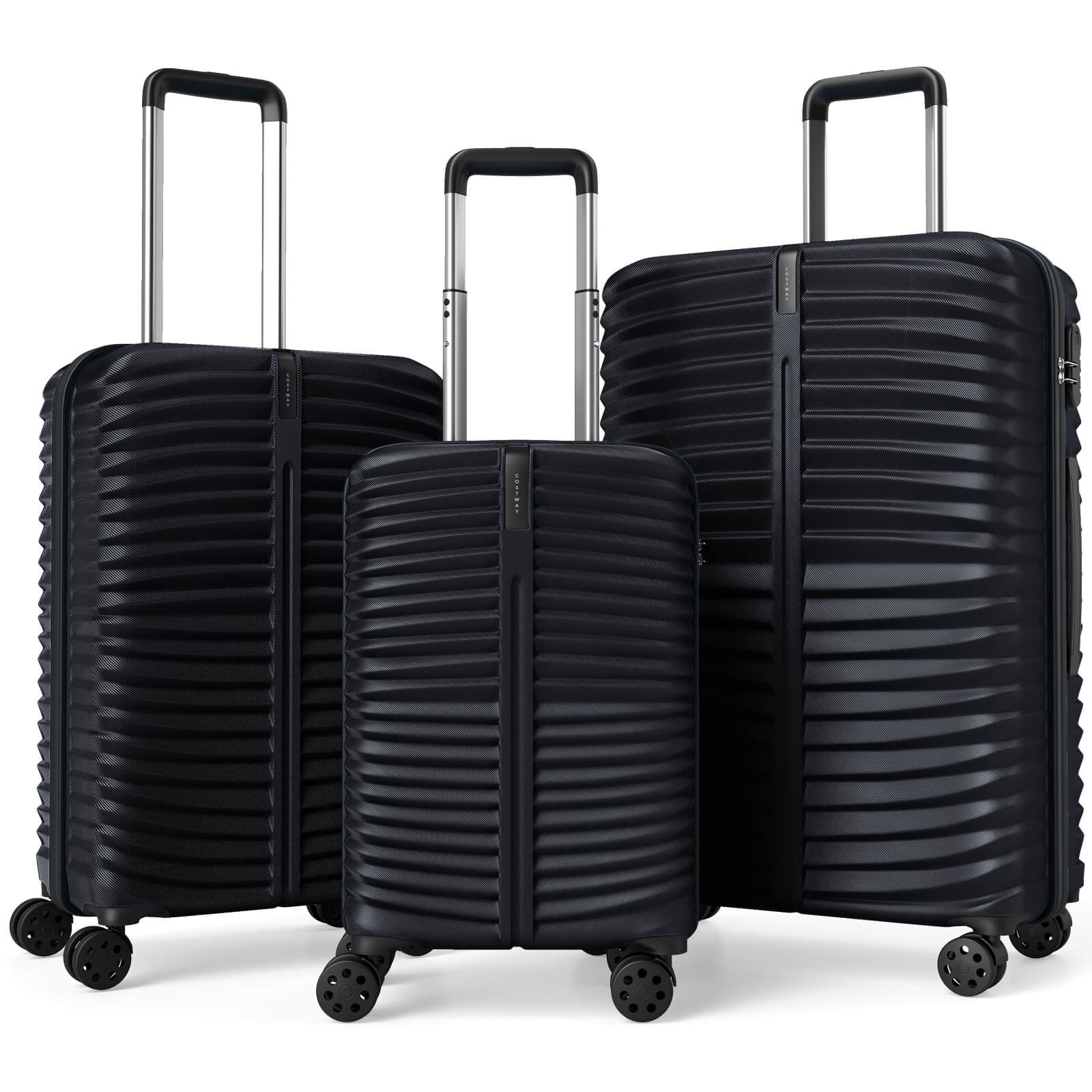 Costway 3PCS Hardside Luggage Set (20/24/28 Inch) with 8-Spinner - See Details