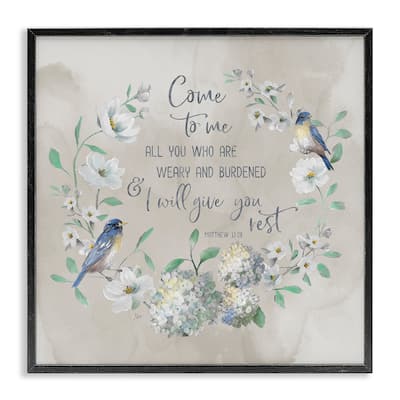 Stupell Comforting Proverb & Wreath Framed Giclee Art Design By Nan