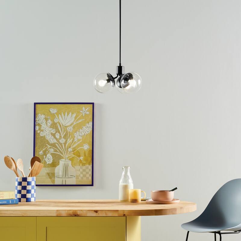 Kichler Lighting Silvarious Clear Glass Convertible Chandelier