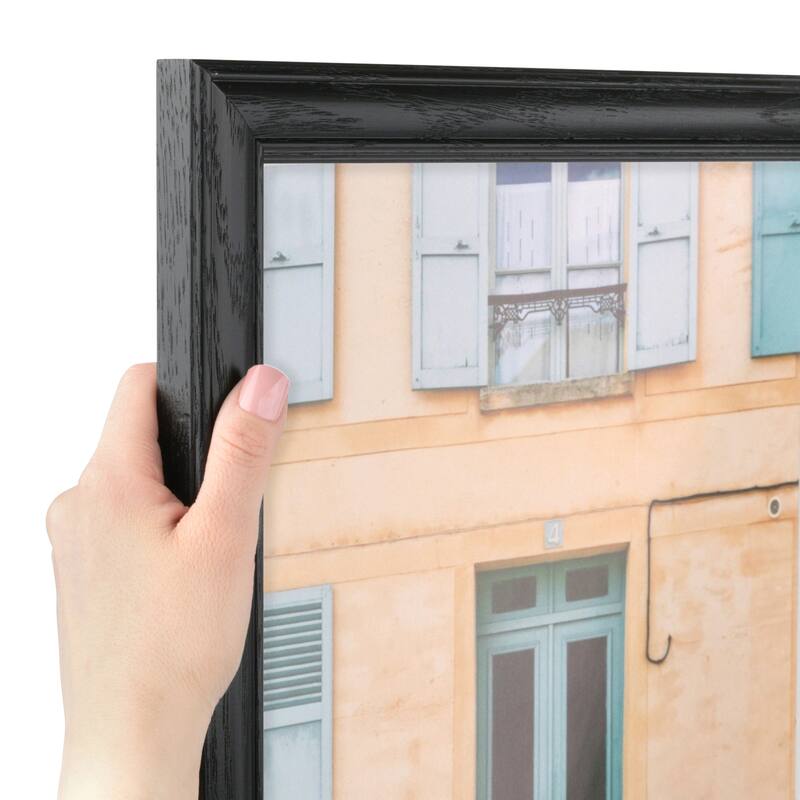 ArtToFrames Clayton Oak 14x26 Inch Picture Frame, 1.25 Inch Wood Poster Frame Available in Multiple Colors (59504-14x26) - Black Stain on Oak - 14x26
