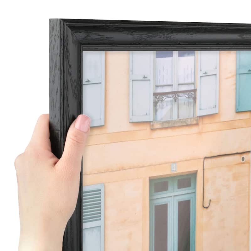 ArtToFrames Clayton Oak 8x12 Inch Picture Frame, 1.25 Inch Wood Poster Frame Available in Multiple Colors (59504-8x12) - Black Stain on Oak - 8x12