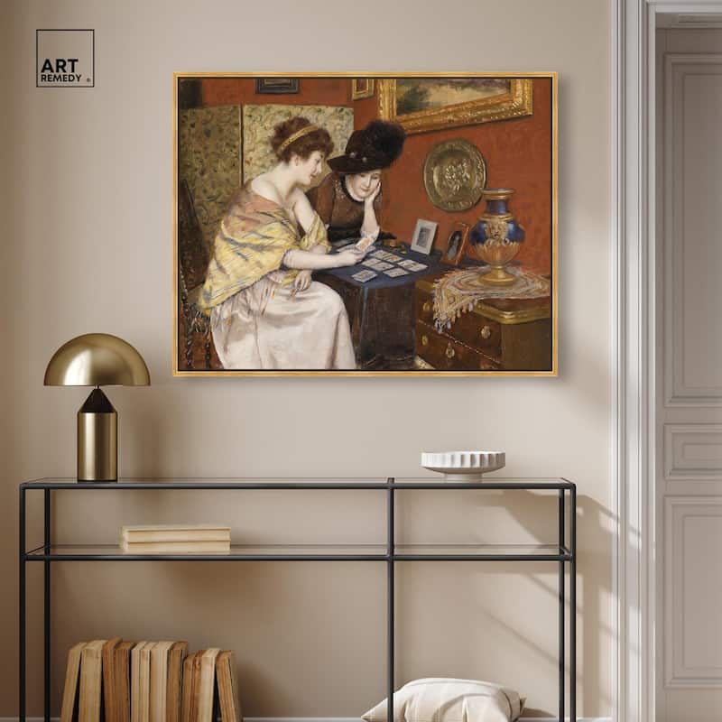 Reading the Cards Canvas by Art Remedy