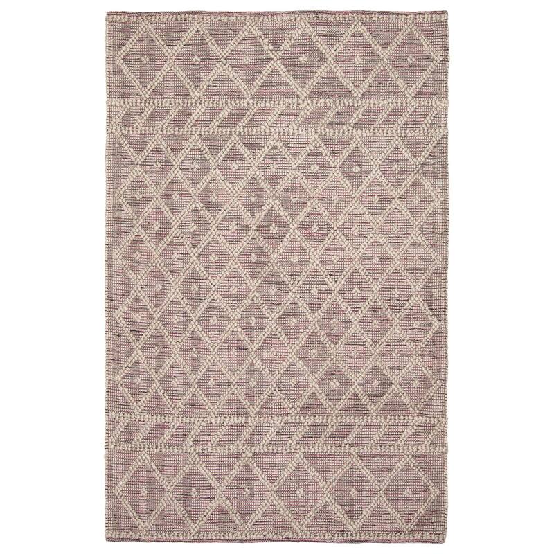 ECARPETGALLERY Braid weave Sienna Pink Wool Rug - 5'1 x 8'0 - Dark Pink - 5'1 x 8'0