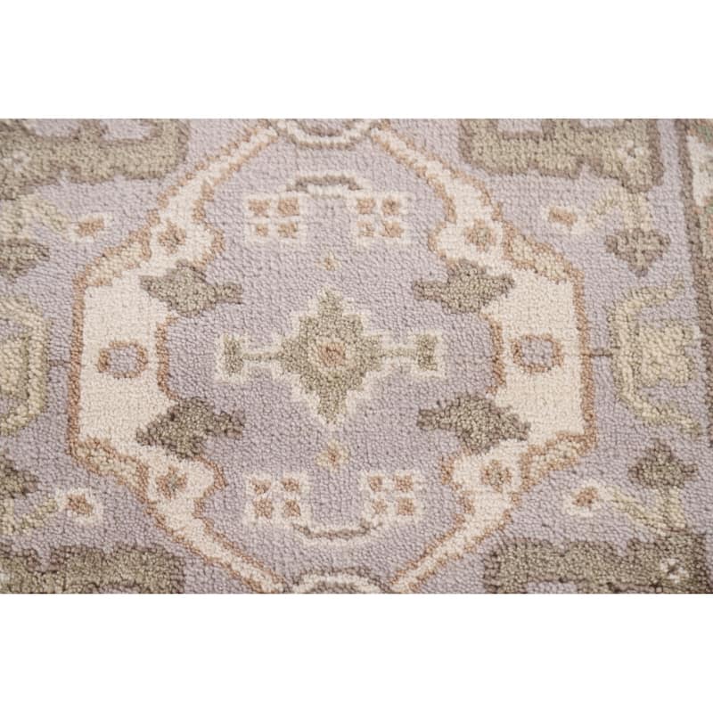 Oushak Style Runner Rug Hand-knotted Wool Carpet - 2'6"x 9'11"