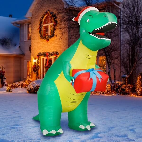 Shop Holidayana 8 Ft Inflatable Christmas T Rex Outdoor Decoration
