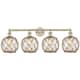 Option Antique Brass / Clear Glass with Brown Rope