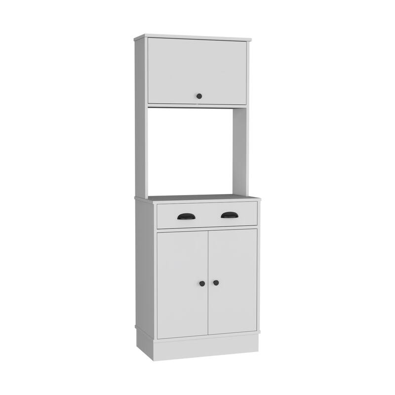White 2-Cabinet Kitchen Pantry