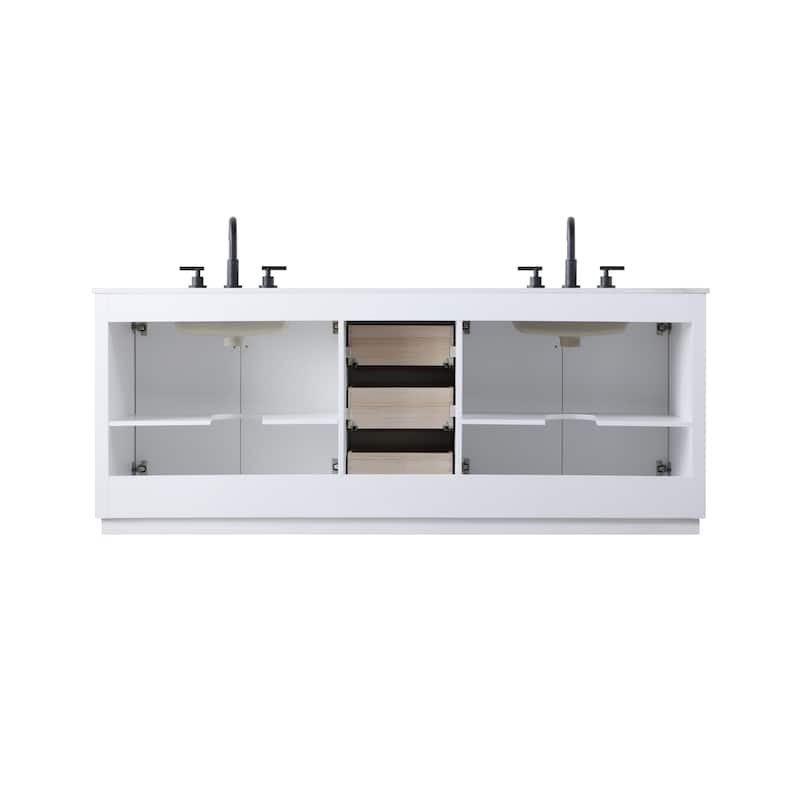 Elegant Lighting VF29084D Chase 84" Free Standing Double Basin Vanity