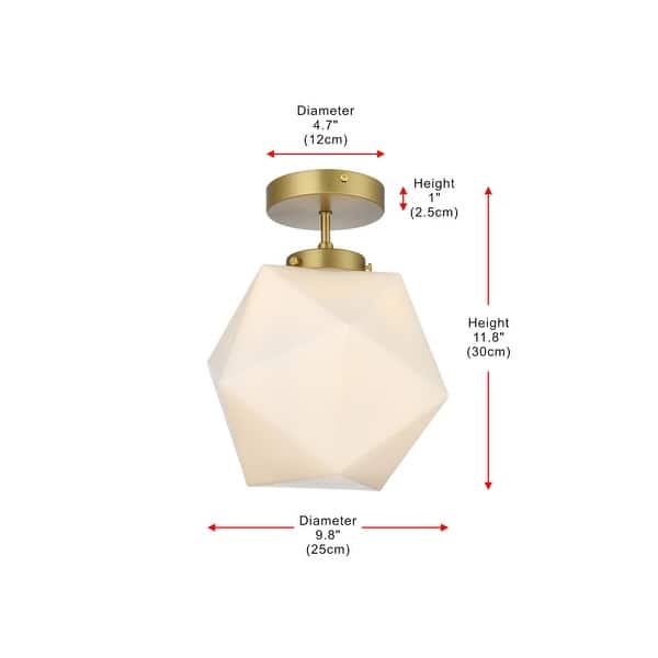 Elegant Lighting LD2347 Lawrence 10" Wide Semi-flush Ceiling Fixture