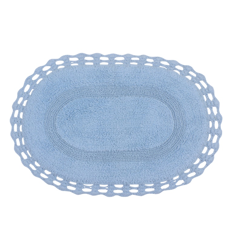 Hampton Contour Rug, Cotton Soft, Water Absorbent, Non Slip U Shape Contour Rug Machine Washable 20"x20" Contour