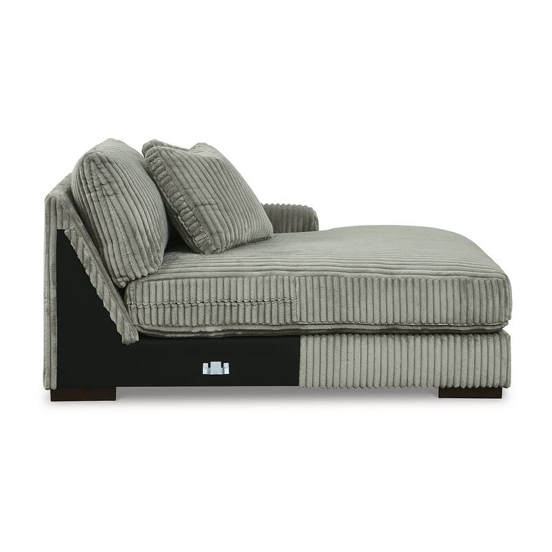 Signature Design by Ashley Lindyn Gray 3-Piece Sectional with Double Chaise - 141" W x 70" D x 38" H