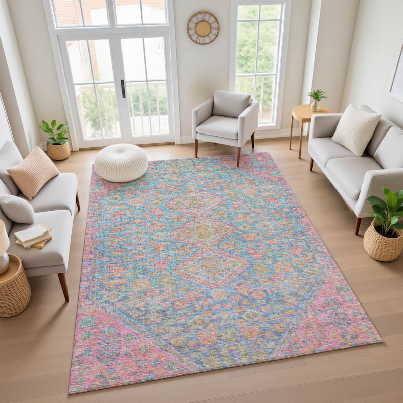 Premium Washable Super Soft Traditional Global Mayfield Rug