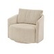 preview thumbnail 14 of 46, Sligo Oversized Wale Corduroy Swivel Accent Chair with Furry Channel Pillow and Ottoman by iNSPIRE Q Bold