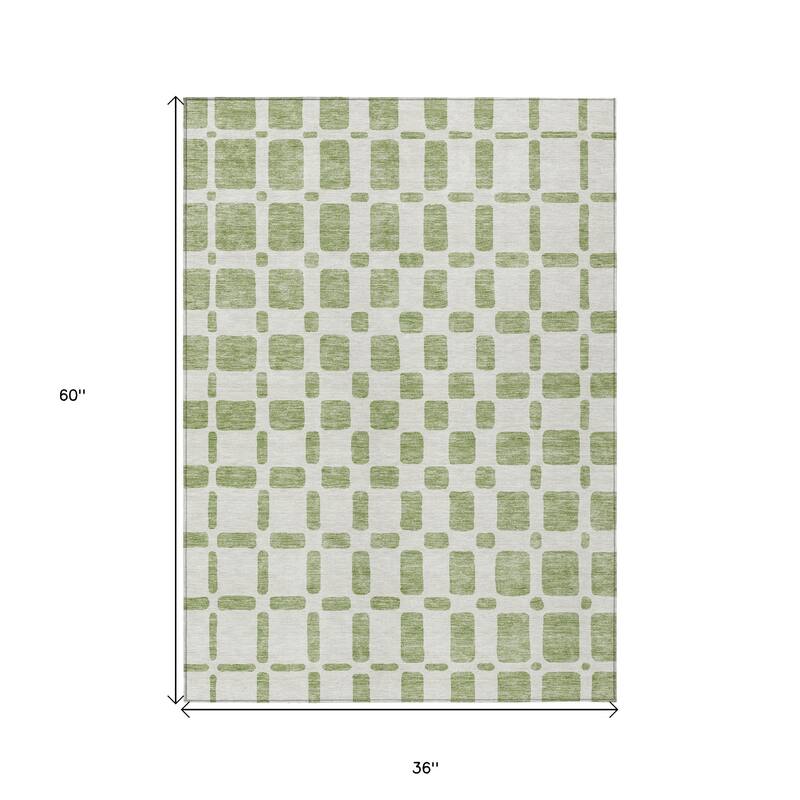 HomeRoots Geometric Transitional Rectangle Outdoor Rug