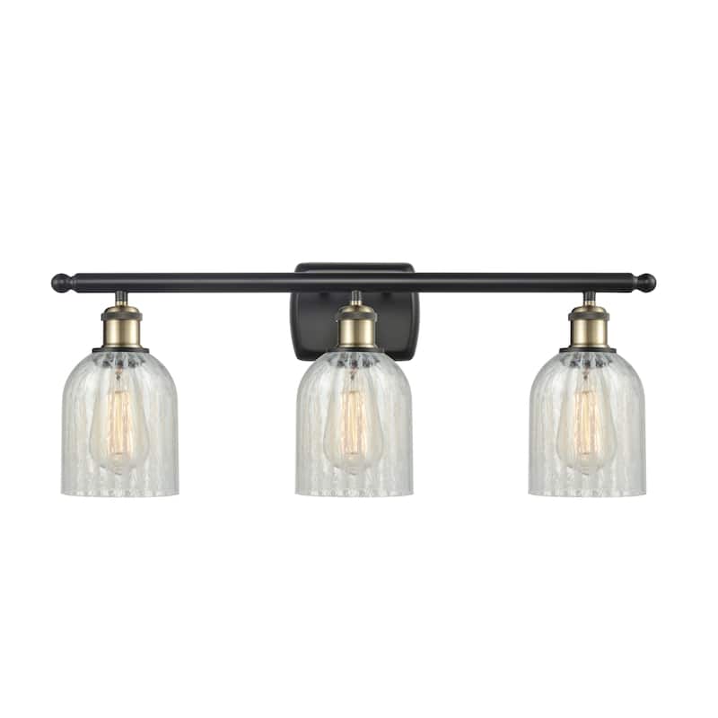 Innovations Lighting Caledonia 3 Light 26" Wide Bathroom Vanity Light - Black Antique Brass / Mouchette