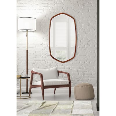 Kate and Laurel McLean Oval Wood Framed Mirror