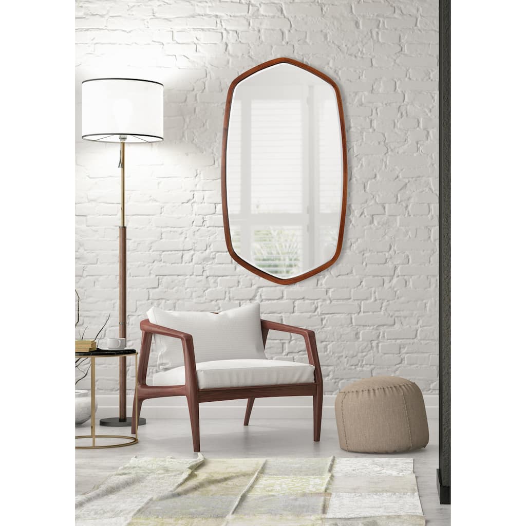 Kate and Laurel McLean Oval Wood Framed Mirror