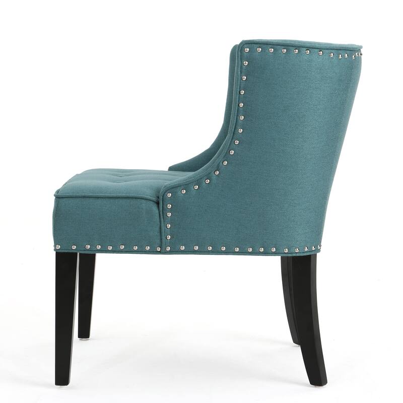 Teal 28" Accent Chair with Waffle Stitching