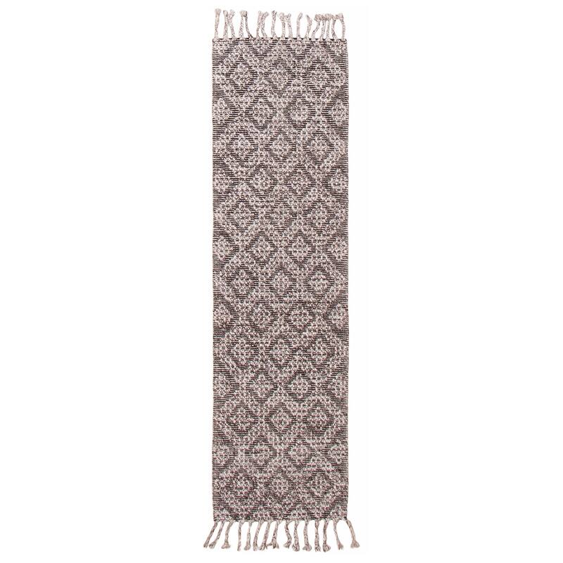 ECARPETGALLERY Braid weave Sienna Grey Wool Rug - 2'3 x 8'2 - Grey - 2'3 x 8'2