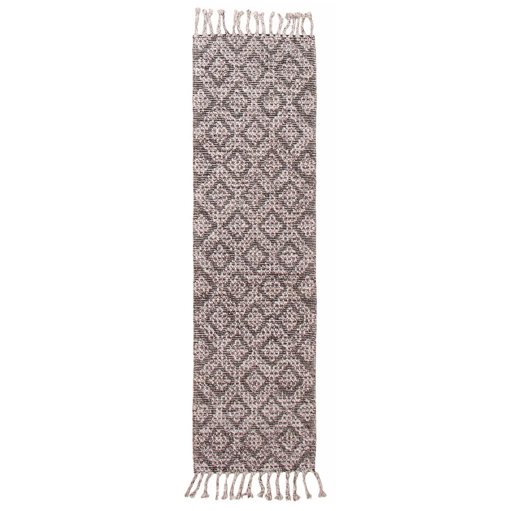 ECARPETGALLERY Braid weave Sienna Grey Wool Rug - 2'3 x 8'2