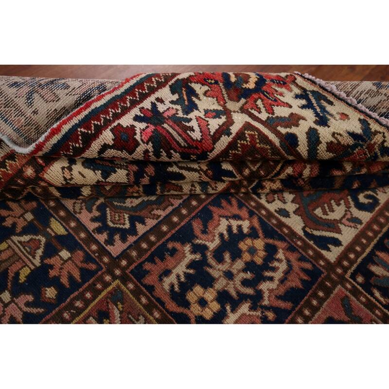 Garden Design Bakhtiari Persian Vintage Rug Hand-Knotted Wool Carpet - 5'3" x 9'9"