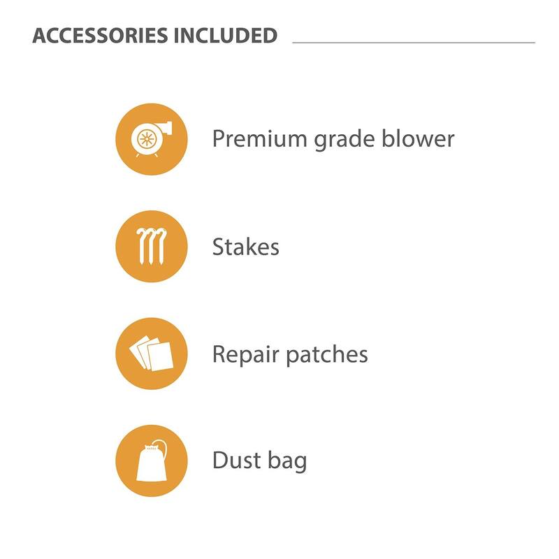 JumpOrange Astronaut 19 ft Inflatable Water Slide (with Blower) - Kids - Blue