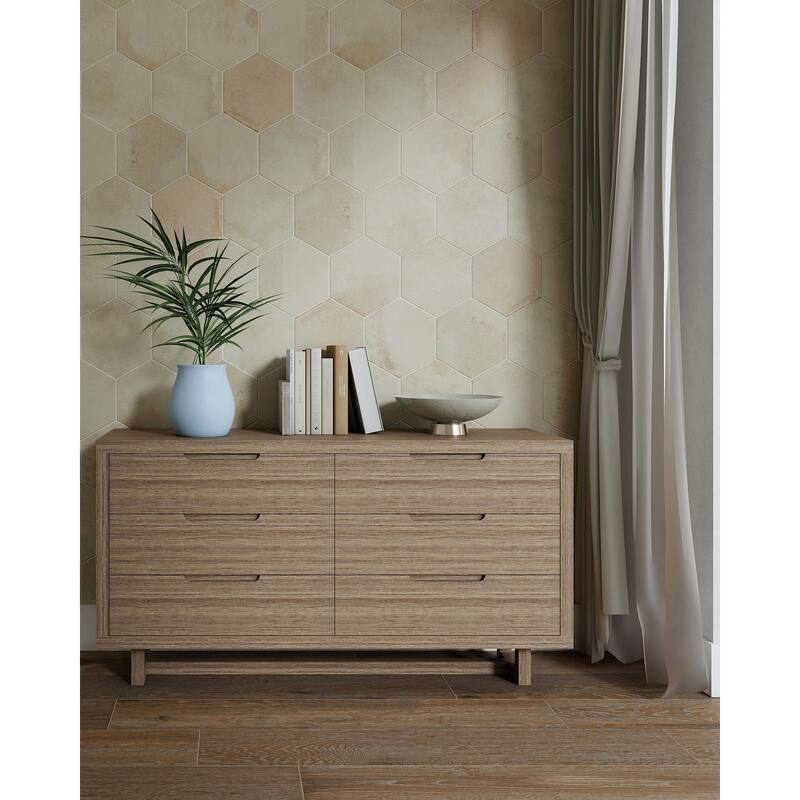 Cruz Bay Studio MKT61138 Arcadian - 9" x 10" Geometric Wall Tile -