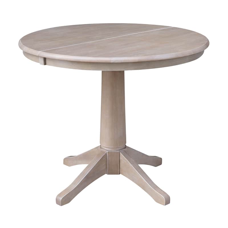 36" Round Extension Dining Table with X-Back Chairs