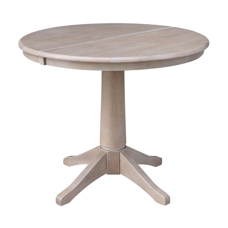 36" Round Top Pedestal Table w/12" Leaf