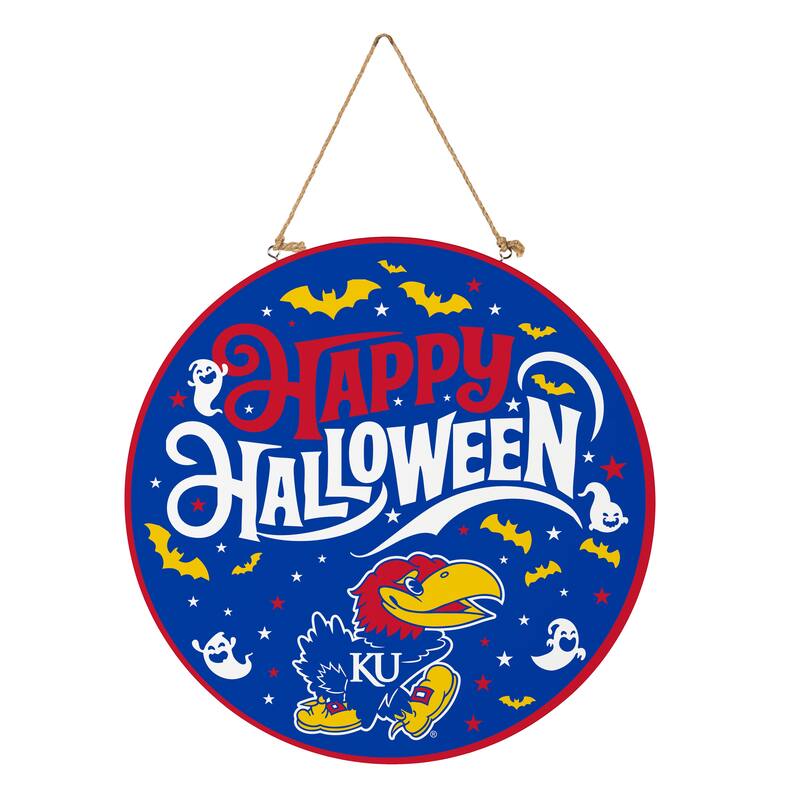 University of Kansas 18" x 18" Halloween Door Décor Wall Sign