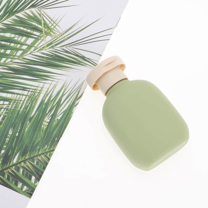 Flip Cap Flat Soap Dispenser for Bathroom 1 Pc - Green
