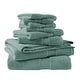 preview thumbnail 71 of 130, Madison Park Signature 800GSM Ultra-Soft 100% Cotton Absorbent Towel Set 8-Piece - Dusty green