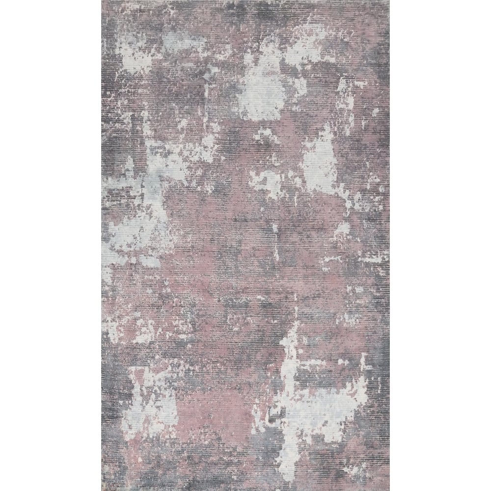 Hand Knotted Oriental Viscose Silk Carpet Modern All-Over Multi-Colored Abstract Area Rug - 8' 1'' X 5' 1''
