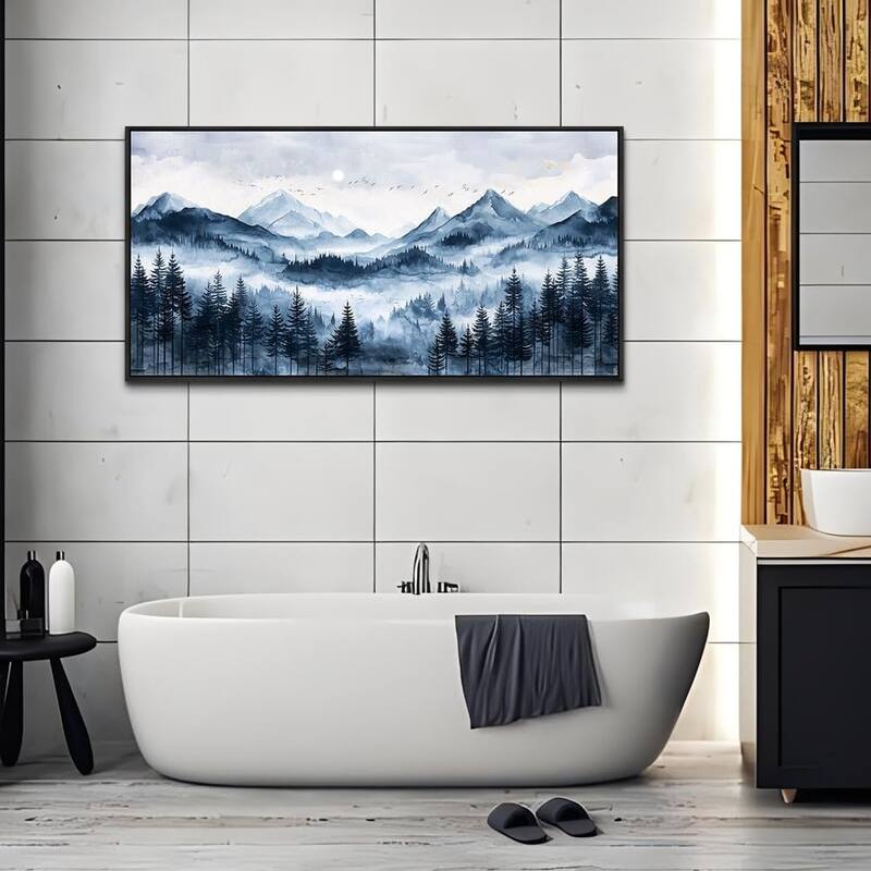 Misty and Fog Forest Painting Mountain Landscape Pictures Artworks