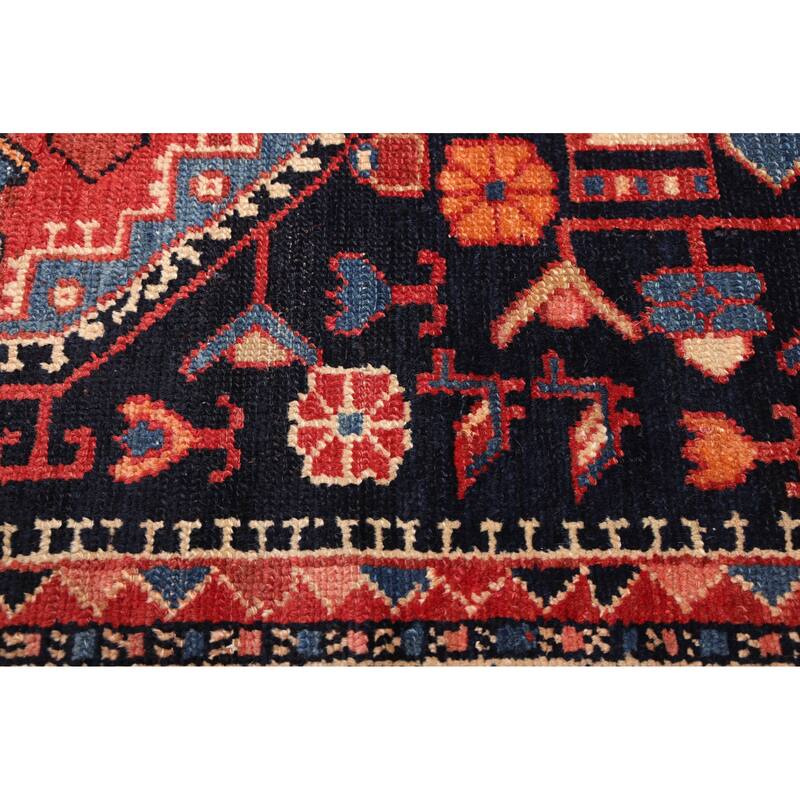 ECARPETGALLERY Hand-knotted Anatolian Vintage Dark Navy Wool Rug - 4'1 x 6'10