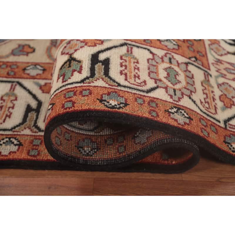 Heriz-Serapi Area Rug Hand-Knotted Bedroom Wool Carpet - 8'10"x 11'9"