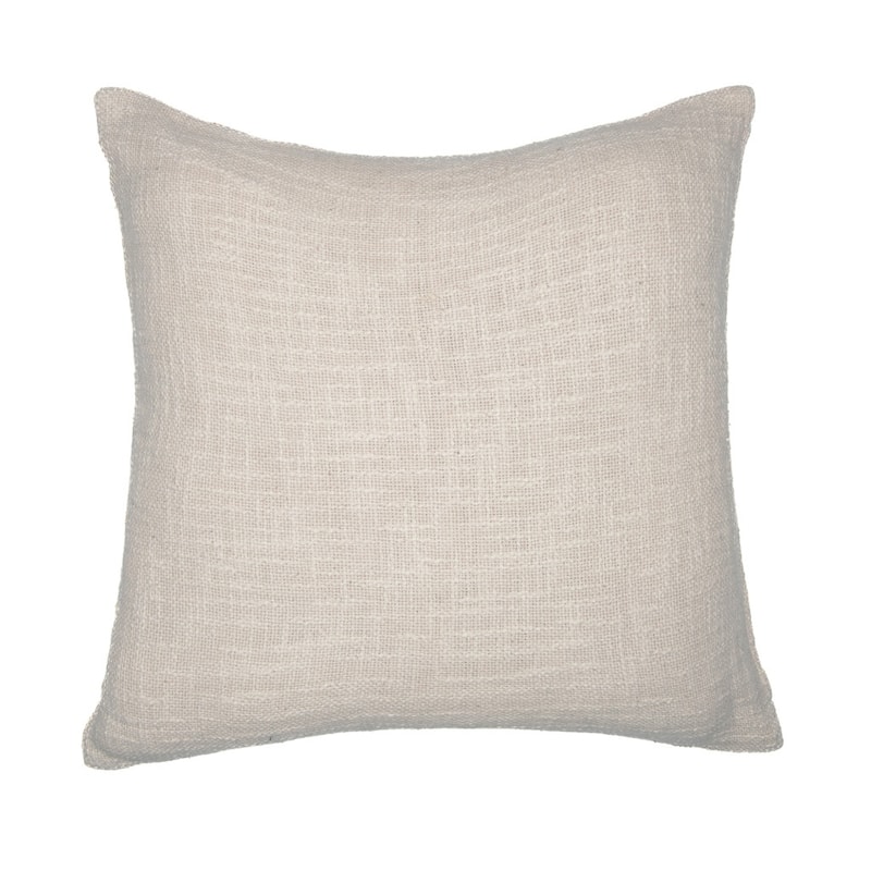 HomeRoots 20" Yellow and Ivory Geometric Cotton Blend Throw Pillow With Embroidery