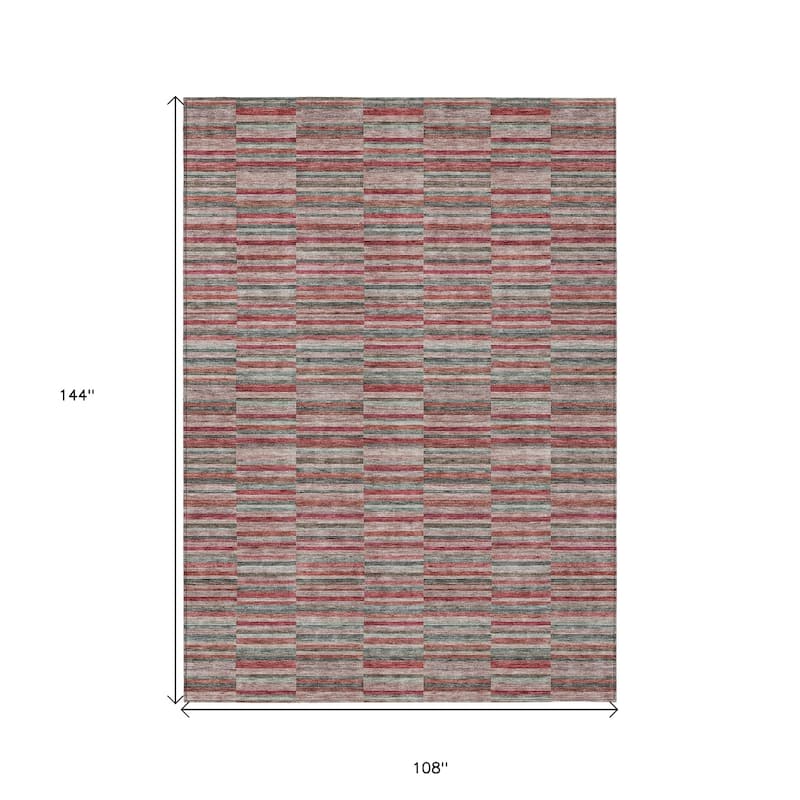 HomeRoots Striped Transitional Rectangle Outdoor Rug
