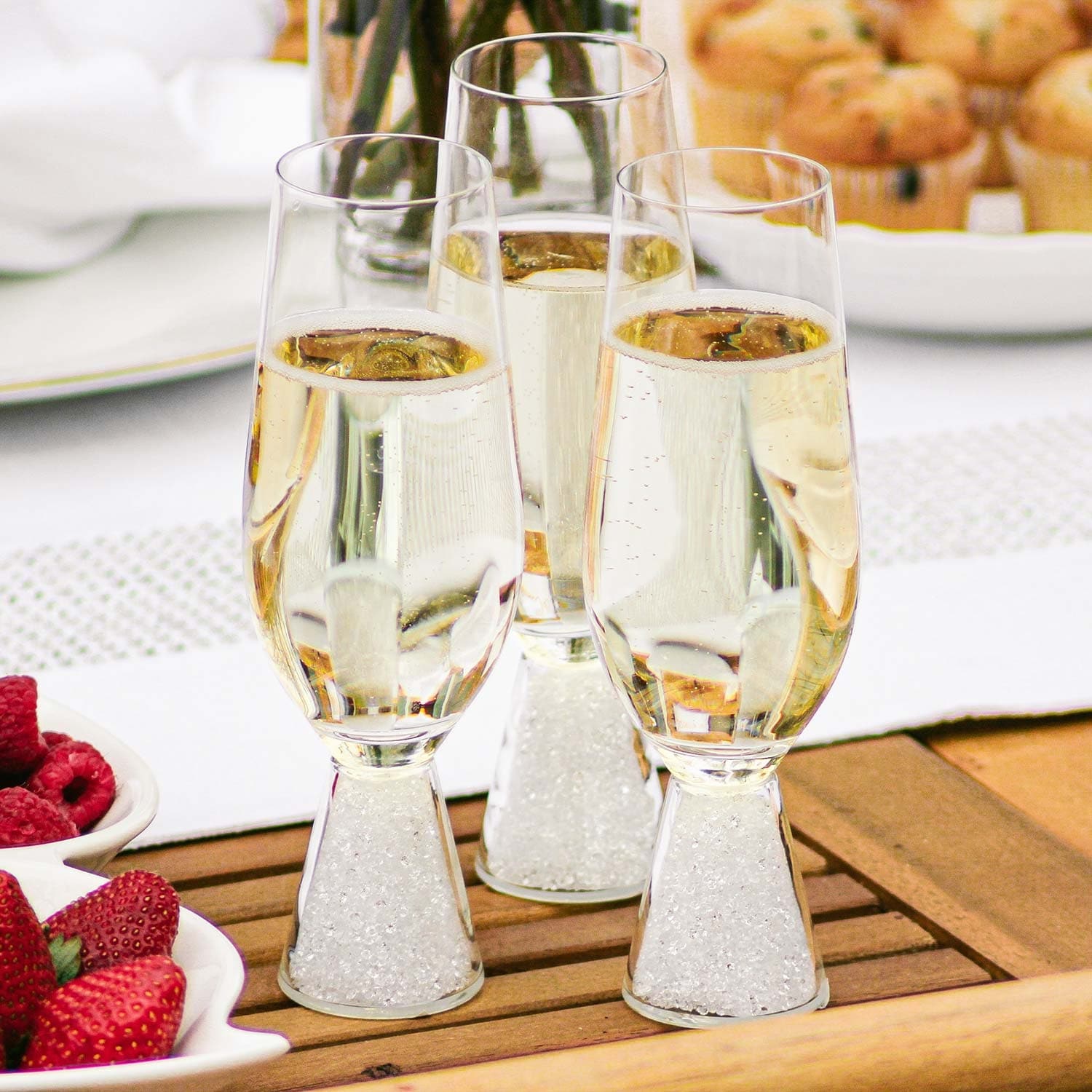 Glass Stemless Champagne Flute - SET OF 2 – Initial Attraction