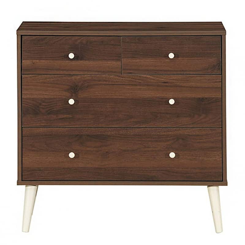 Gymax 4-Drawer Dresser Chest Cabinet Storage Organizer Rubber Leg