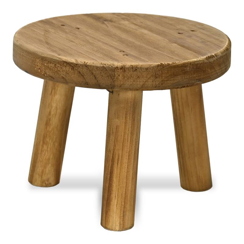 Arianell 7.75" Diameter 3 Leg Wood Stand - Brown - N/A