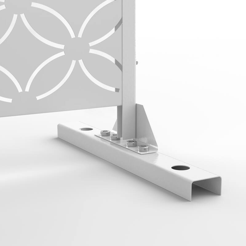 Metal Privacy Screen Wall Decoration Free Standing-6.3 ft. H X 4 ft. W