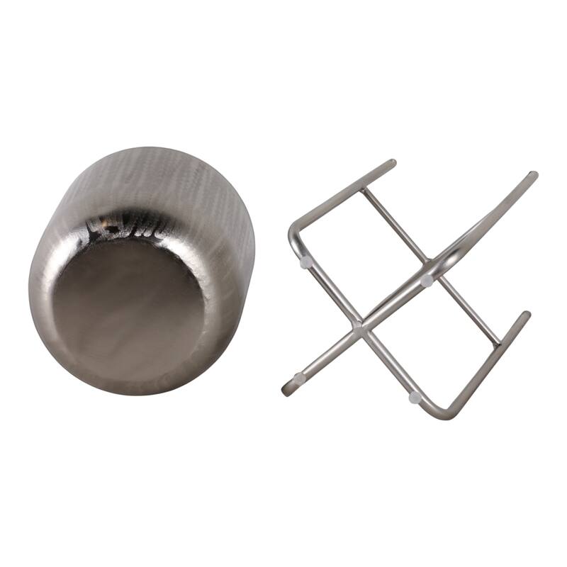 Metal Planters Hammered Design Modern Geometric Stands (Set of 3)