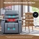 preview thumbnail 37 of 53, Oversized Power Lift Recliner Chair with Massage & Heat, PU Leather, USB Port, Cup Holders & Pockets