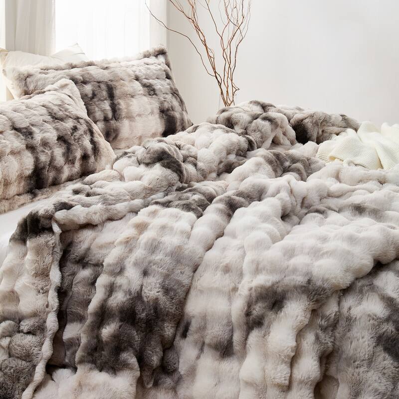 Snowball® Double Chunky Bunny - Coma Inducer® Oversized Comforter Set - Messy Storm Gray