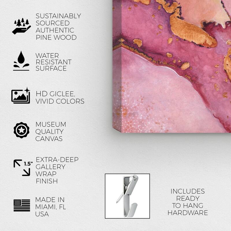 Wynwood Studio Canvas Abstract A fresh start II Purple and Dark Red Modern & Contemporary Wall Art Canvas Print
