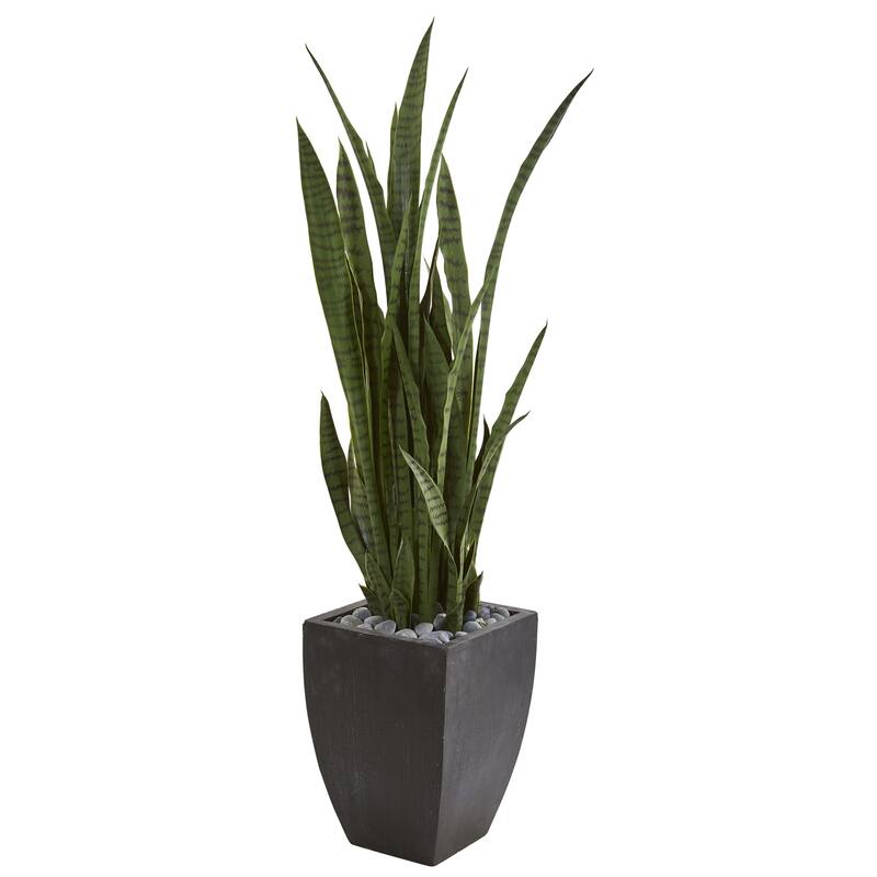 Large Artificial Plant 63 Inch Indoor Greenery White Planter Lush Faux Foliage Home Decor - Green - 60