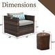 preview thumbnail 16 of 18, COSIEST Outdoor Patio Brown Wicker Sectional Sofa Set