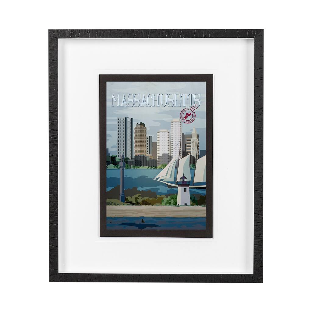 Massachusetts Go (M) Framed Art Print
